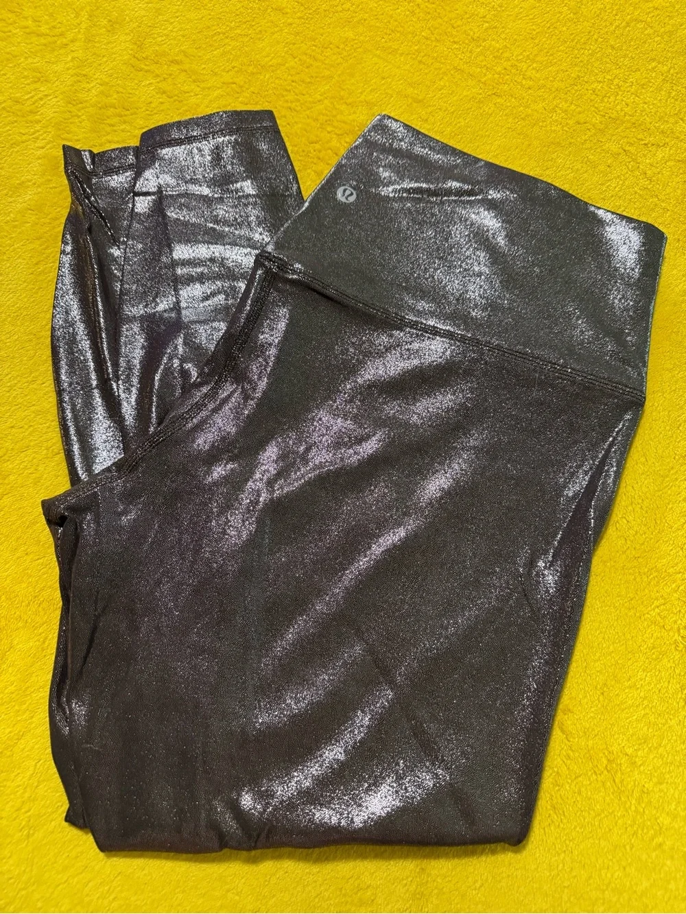 lululemon athletica Metallic Black High-Rise Leggings - Picture 1 of 4